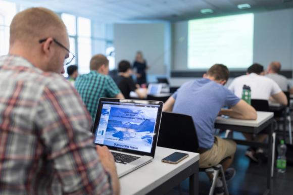 Students in a classroom at ETH Zurich