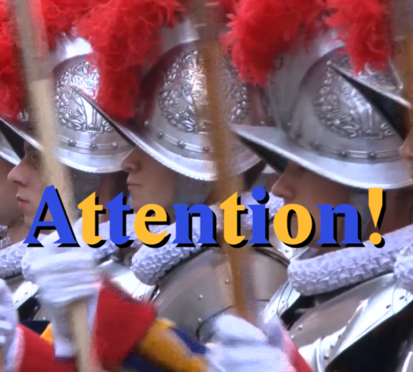 A cover image for a Nouvo video about the Swiss Guards.