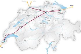 Swissmetro-Netz, Vorschlag 2005