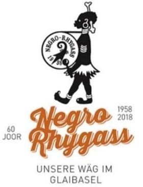 Werbeplakat der Fasnachts-Clique Negro Rhygass aus Kleinbasel