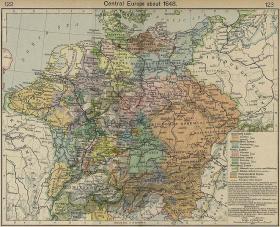 Mapa de Sacro Imperio Románico Germánico en 1648