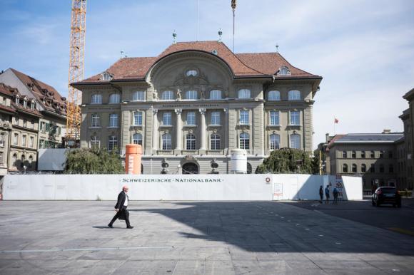 Fachada del Banco Nacional Suizo en Berna. 