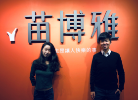 Two leading members of the initiative group on sex education and seam sex marriage in Taiwan