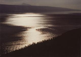 Puesta de sol en lago Léman