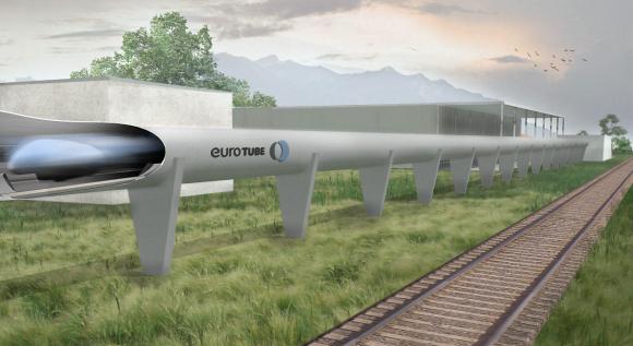 Hyperloop test section at Collombey-Muraz