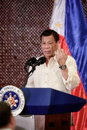 O presidente filipino Rodrigo Duterte