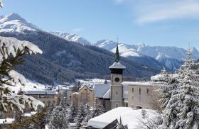 View of Davos under fresh snow