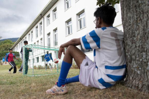 football refugee centre