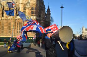Demonstranten fordern in London eine zweite Abstimmung über den Brexit