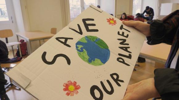 Save our planet placard