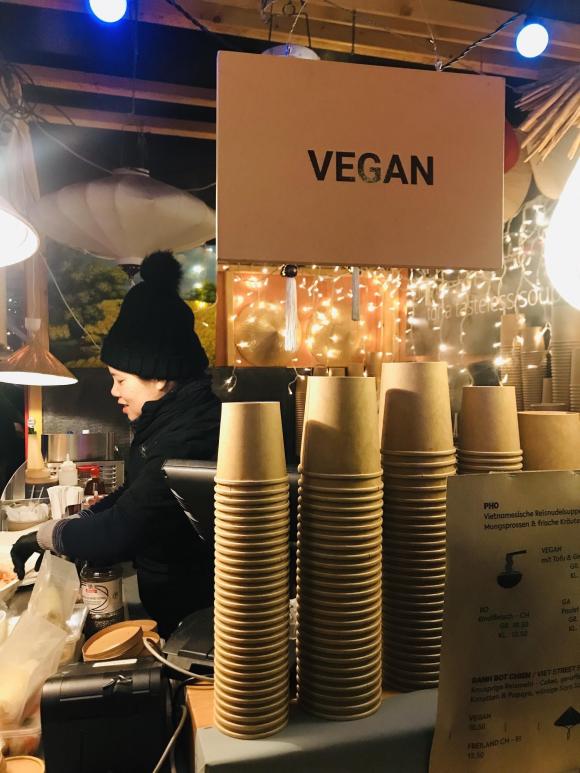Vegan food stand