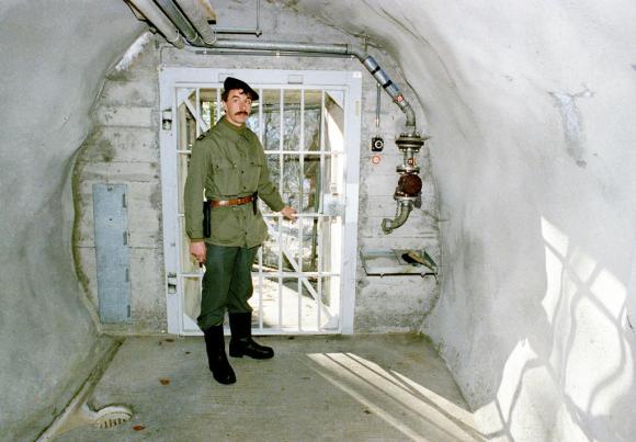 soldier in bunker