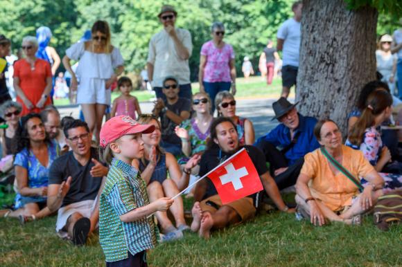 Geneva people enjoy festival in park