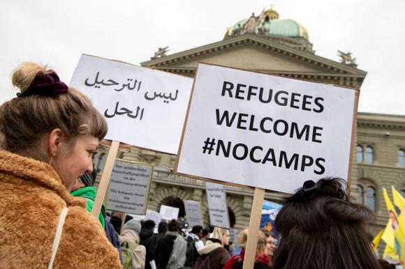 Manifestación contra expulsiones de refugiados