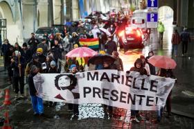 Manifestación de homenaje a Marielle Franco