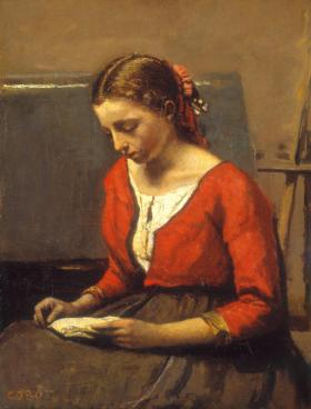 La Liseuse de Jean-Baptiste Camille Corot