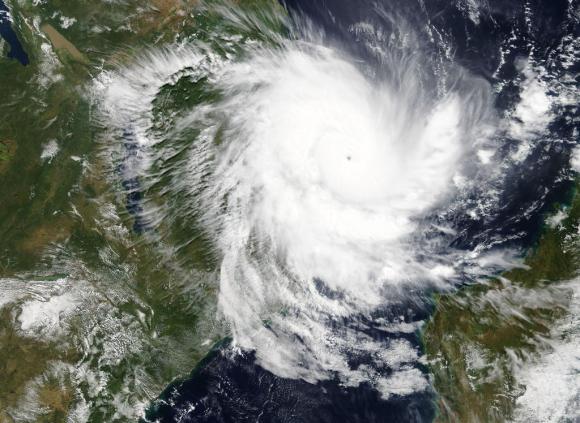 Una foto satellitare della Nasa riprende il ciclone Kenneth