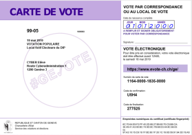 fac-similé d un bulletin de vote