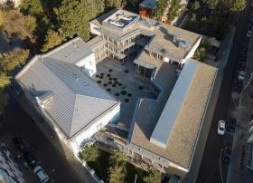 Vista aérea de la nueva embajada suiza en Moscú