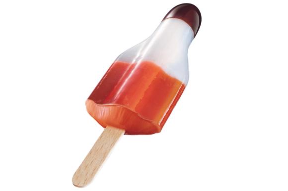 Glace auf weissem Hintergrund