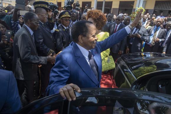 Cameroon president Paul Biya, as seen in the country s capital in October 2018