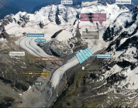 モルテラッチ氷河の人工雪プロジェクト