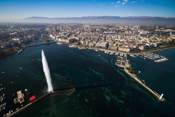 Aerial view of Geneva