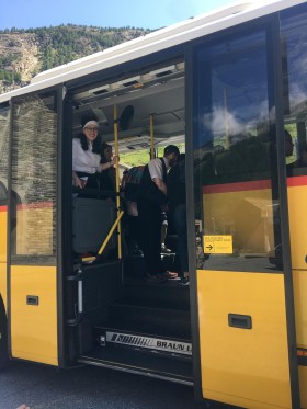 A Jewish tourist on a Swiss bus
