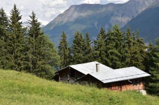 Cabaña alpina en el Valais