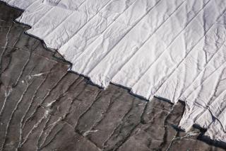Coberturas blancas sobre Glaciar del Ródano