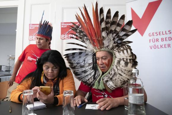 Indigenous Brazilian activists in Bern