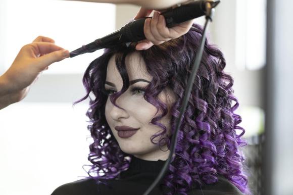 A hairdresser at work