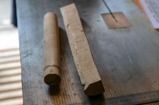 Ein zugeschnittenes Stück Holz