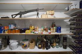 Swiss gun in a pantry
