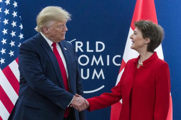Trump y Sommaruga en Davos