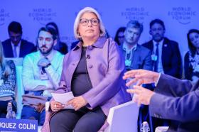 Graciela Márquez Colín, ministra de Economía de México, en el Foro de Davos