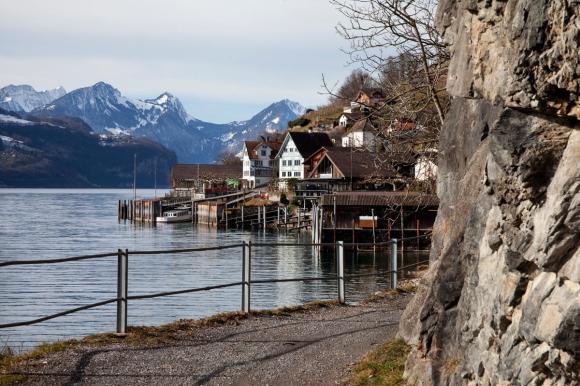 Dorf von Nordseite her