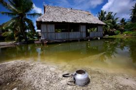 The low-lying South Pacific island nation of Kiribati