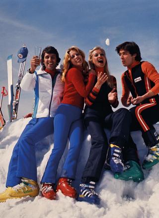 Two men and two women, Après-Ski on the Rigi