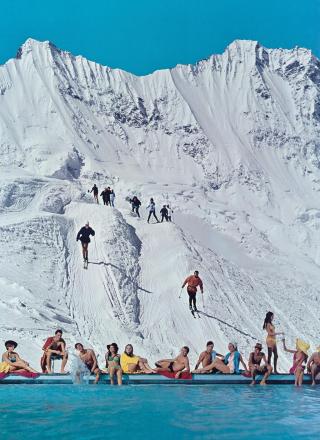 Photo montage for advertising at Saas Fee