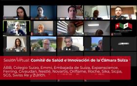 Sesión virtual del Comité de Salud e Innovación de la Cámara de Comercio Suiza en México