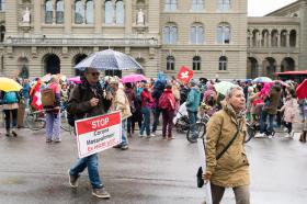 Protesters on the Bundesplatz