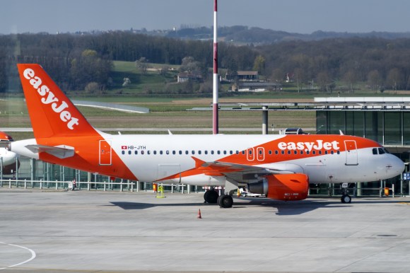 Easyjet plane at Geneva airport