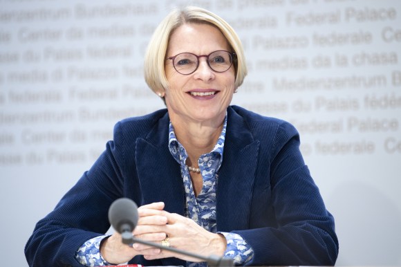 Livia Leu nel corso della conferenza stampa di presentazione.