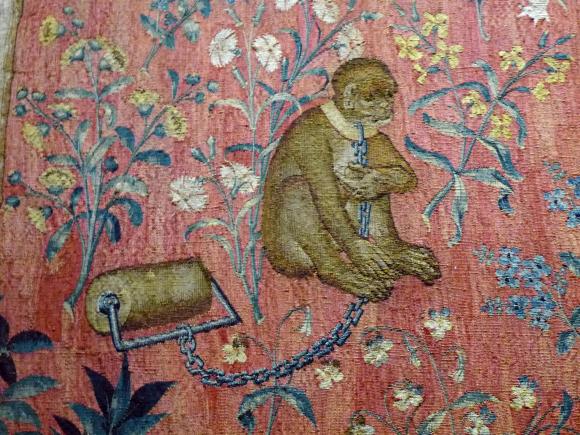 Monkey on a wall rug