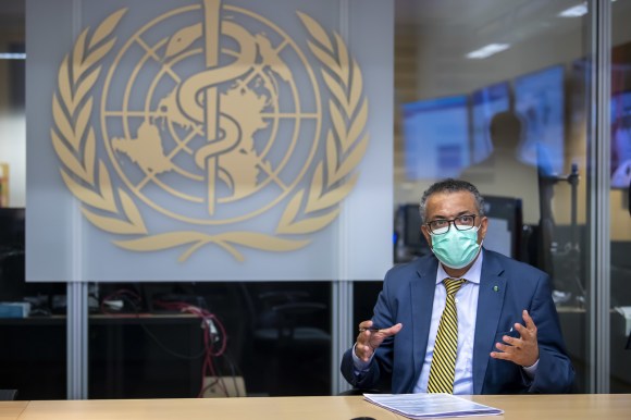 Tedros in mask