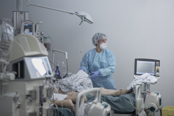 Un patient Covid-19 à l hôpital de Lugano