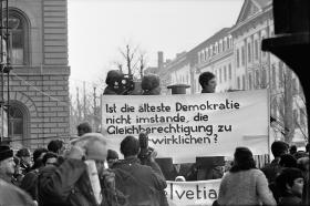 Manifestation sur la Place fédérale de Berne