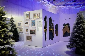 Vue d une exposition de crèche