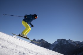 skier with mask